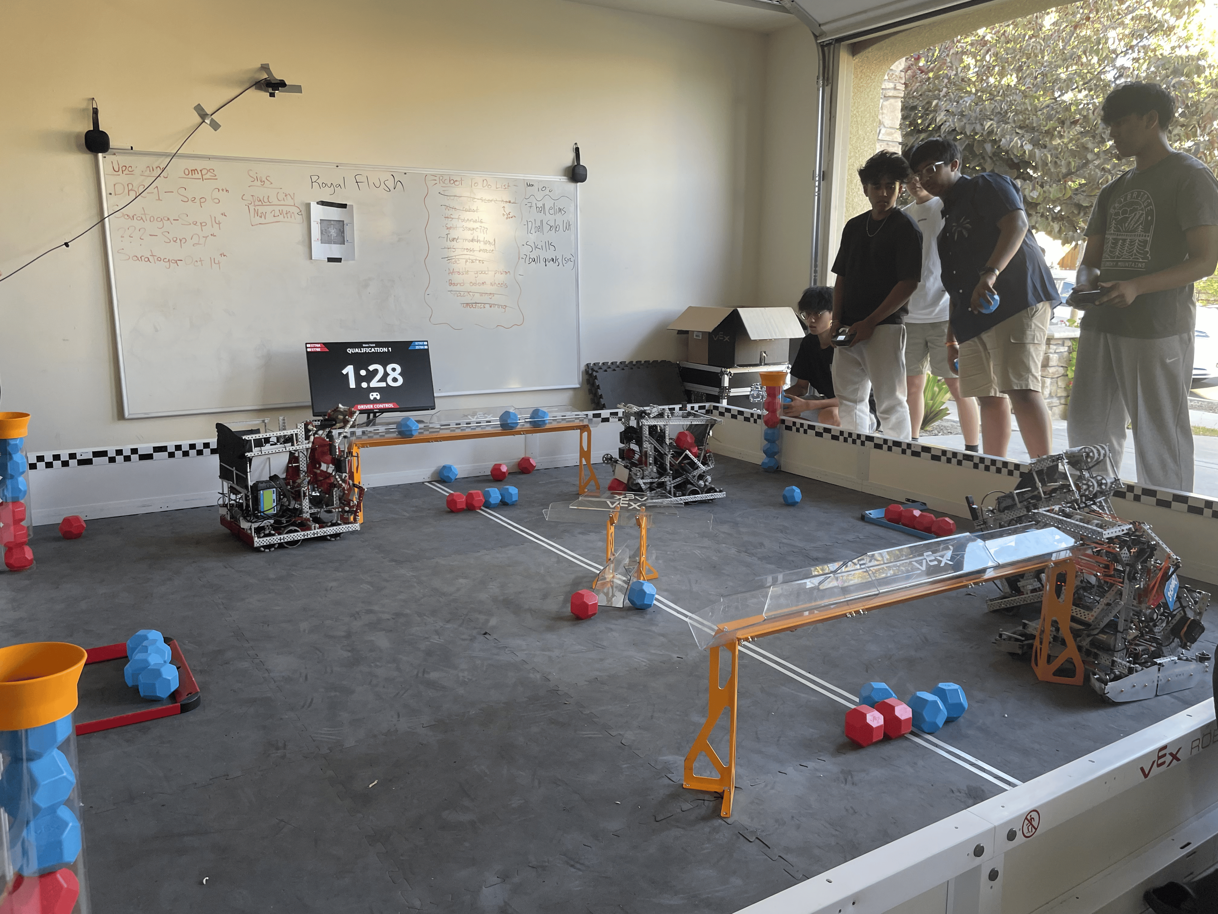 Students participating in robotics workshop lessons and hands-on training